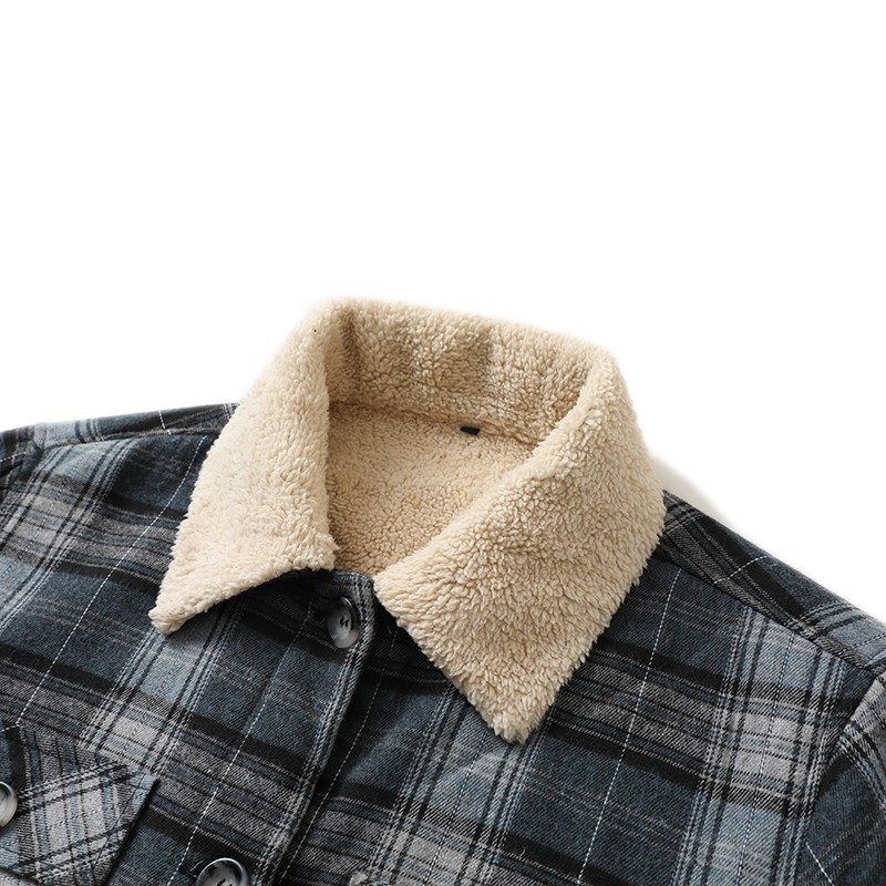 Plaid Sherpa Shacket Factory&Supplier